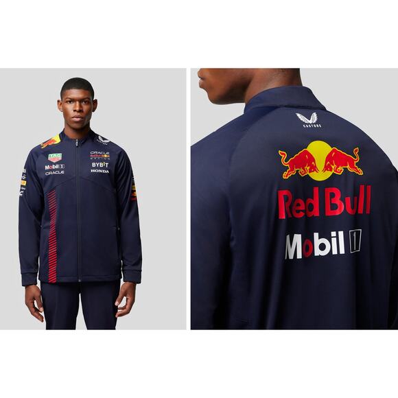 Castore Oracle Red Bull Racing F1 Team Soft Shell Jacket Mens Large New Blue